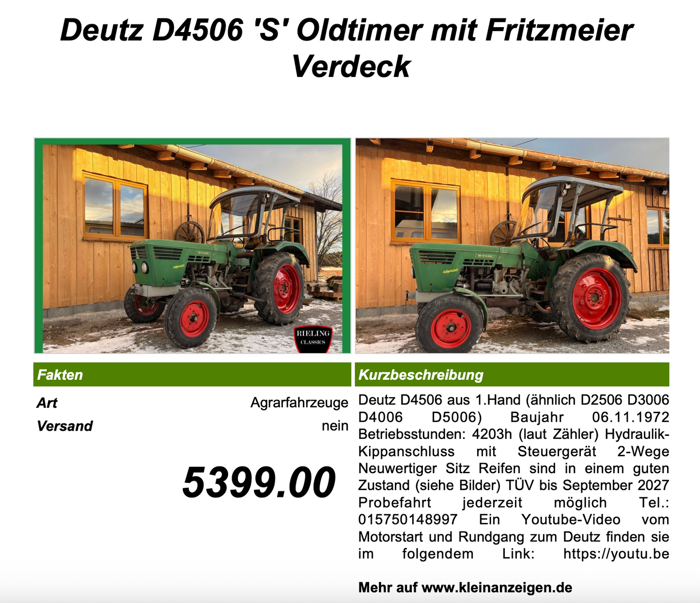 Deutz 4506 "S"
