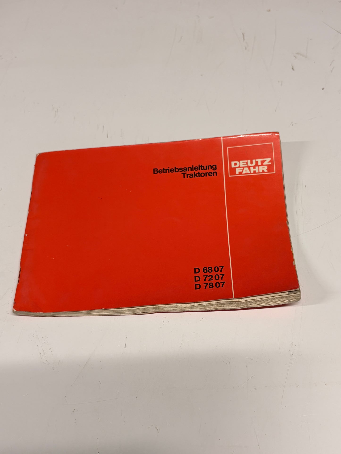 Deutz Betriebsanleitung D6807 D7207 D7807