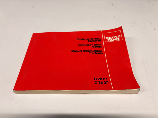 Deutz Betriebsanleitung D2807 D3607