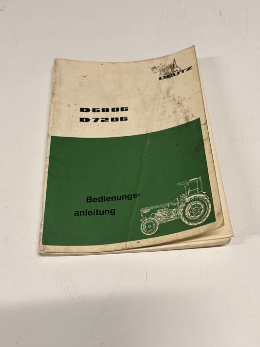 Deutz Betriebsanleitung D6806 D7206